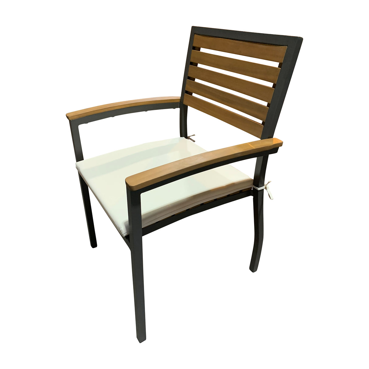 Boca Grande Outdoor Stackable Dining Armchairs (Set of 2) Model PJO-3201-GRY-AC-CUSH-SET2 by Panama Jack