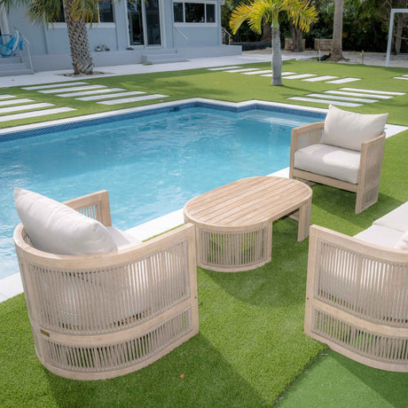 Cabo Outdoor 4-Piece Sofa Seating Set Model PJO-4401-NAT-4PS by Panama Jack