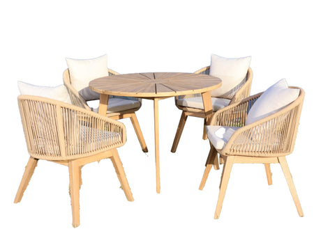 Cabo Outdoor 5-Piece Dining Set Model PJO-4401-NAT-5DA by Panama Jack