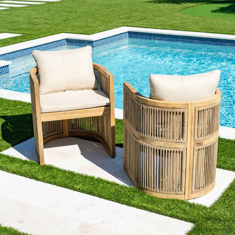 Cabo Outdoor Set of 2 Barrel Dining Armchairs Model PJO-4401-NAT-BC by Panama Jack