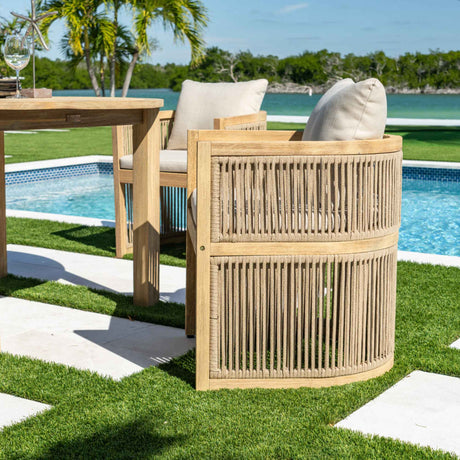 Cabo Outdoor Set of 2 Barrel Dining Armchairs Model PJO-4401-NAT-BC by Panama Jack