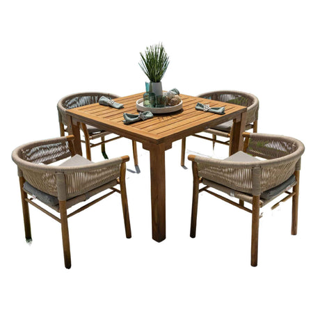 Corsica Outdoor 5-Piece Square Dining Set Model PJO-3401-ACA-5DA by Panama Jack