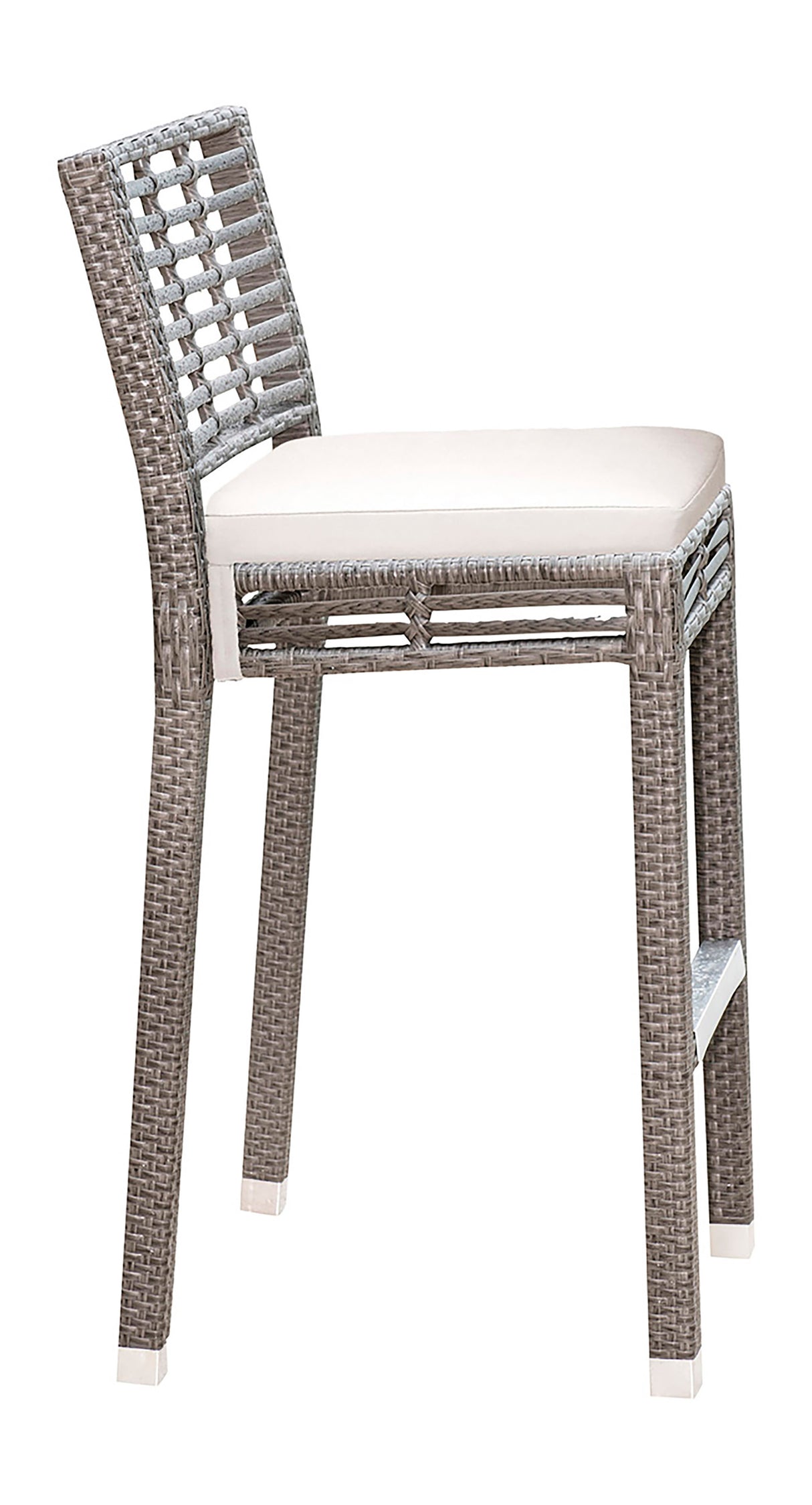 Graphite Outdoor Set of 2 Stackable Barstools with Cushion Model PJO-1601-GRY-BS-CUSH-SET2 by Panama Jack
