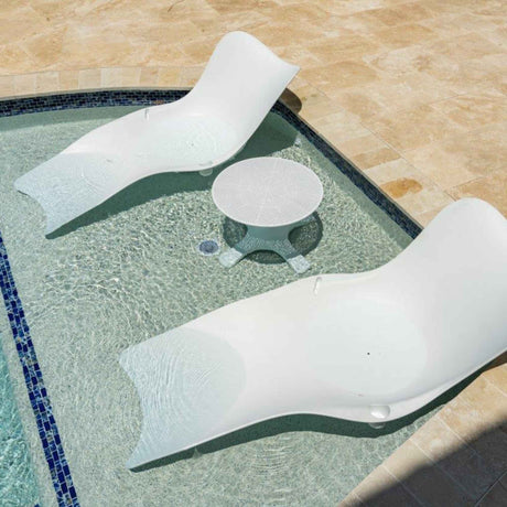 Panama Jack Outdoor In-Pool Wave End Table Table Model PJO-5300-WHT-ET
