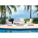 Mykonos Outdoor 4-Piece Seating Set Model PJO-2401-WHT-4PS-GL by Panama Jack
