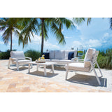 Mykonos Outdoor 4-Piece Seating Set Model PJO-2401-WHT-4PS-GL by Panama Jack