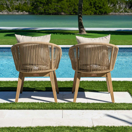 Cabo Outdoor Set of 2 Dining Armchairs Model PJO-4401-NAT-AC by Panama Jack