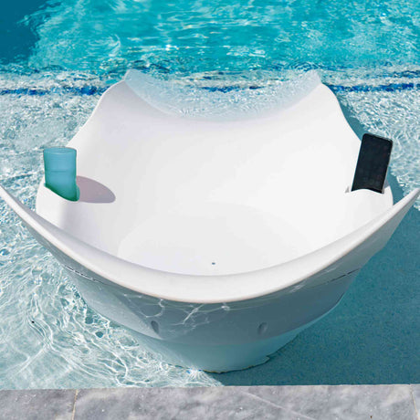 Panama Jack Set of 4 Wave In-Pool Chaise Lounger Model PJO-5300-WHT-4CL
