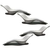 Panama Jack Set of 4 Wave In-Pool Chaise Lounger Model PJO-5300-WHT-4CL