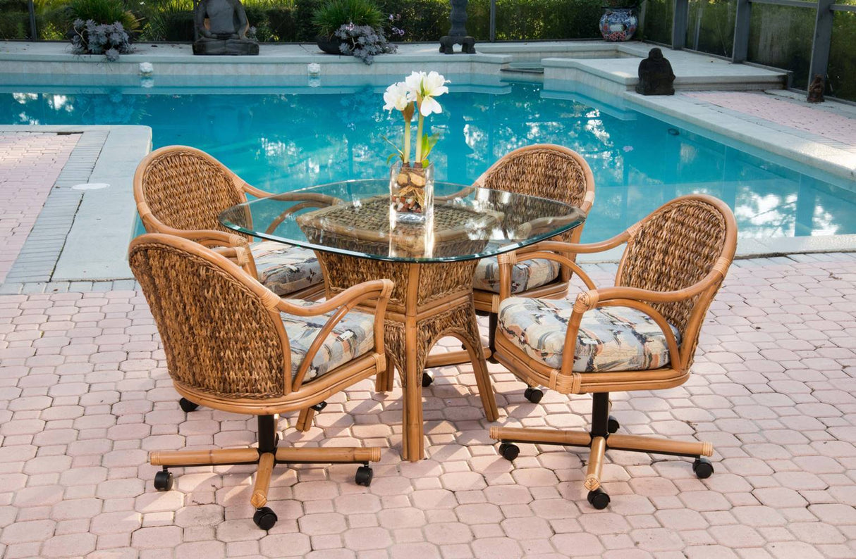 Panama 6 Pc Swivel-Tilt Caster Dining Set Model PAN011 by Alexander and Sheriden