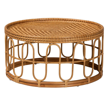 Oxford Bohemian Light Honey Rattan Coffee Table by Wicker Fair