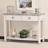 Picket Fence Coastal Distressed Grey 3 Pc Living Room Table Set By Seawinds Trading