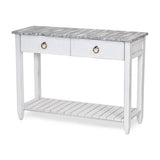 Picket Fence Rustic Distressed Grey White Console Table Model B78204-GREY/BLANC By Seawinds Trading