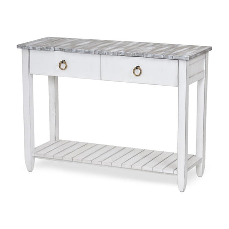 Picket Fence Coastal Distressed Grey 3 Pc Living Room Table Set By Seawinds Trading