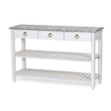 Picket Fence Rustic Distressed Grey White Entertainment Media TV Cabinet Model B78219-GREY/BLANC By Seawinds Trading