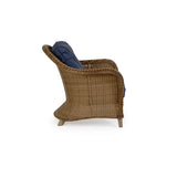 Pine Island Outdoor Wicker Club Chair in Nutmeg Model 651701NTMWTK ‚Äì Choice of Cushions Made in the USA