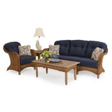 Pine Island Outdoor Wicker Rectangle Cocktail Table in Nutmeg Model 651729NTMWTK