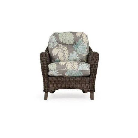 Pine Island Outdoor Wicker Club Chair in Peppercorn Model 651701PPCVWN ‚Äì Choice of Cushions Made in the USA