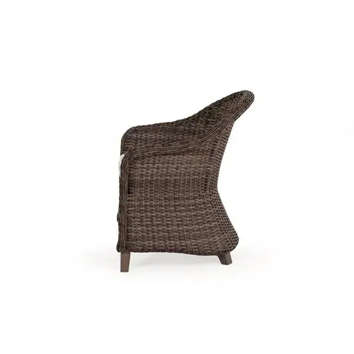 Pine Island Outdoor Wicker Dining Chair in Peppercorn Model 651710PPCVWN ‚Äì Choice of Cushions Made in the USA