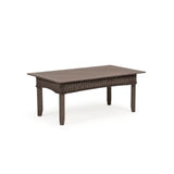 Pine Island Outdoor Wicker Rectangle Cocktail Table in Peppercorn Model 651729PPCVWN