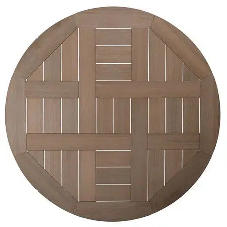 Pine Island Outdoor Wicker 48" Round Dining Table in Nutmeg Model 651750NTM011948TWTK