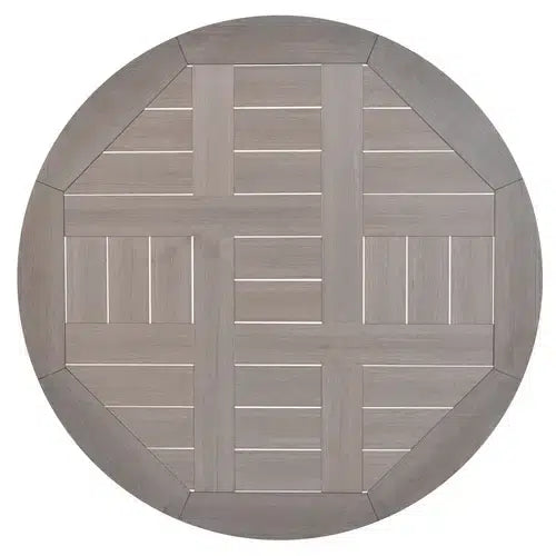 Pine Island Outdoor Wicker 48" Round Dining Table in Peppercorn Model 651750011948TPPCVWN