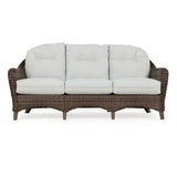 Pine Island Outdoor Wicker Sofa in Peppercorn Model 651703PPCVWN ‚Äì Choice of Cushions Made in the USA