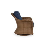 Pine Island Outdoor Wicker Swivel Glider Chair in Nutmeg Model 651707NTMWTK ‚Äì Choice of Cushions Made in the USA