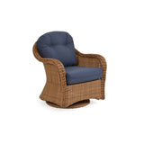 Pine Island Outdoor Wicker Swivel Glider Chair in Nutmeg Model 651707NTMWTK ‚Äì Choice of Cushions Made in the USA