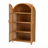 Puerto Rico Wicker Fair Large 61 Inch Rattan Storage Cabinet for Bedroom, Bathroom, Any Room