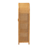 Puerto Rico Wicker Fair Large 61 Inch Rattan Storage Cabinet for Bedroom, Bathroom, Any Room