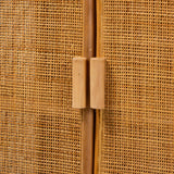 Puerto Rico Wicker Fair Large 61 Inch Rattan Storage Cabinet for Bedroom, Bathroom, Any Room