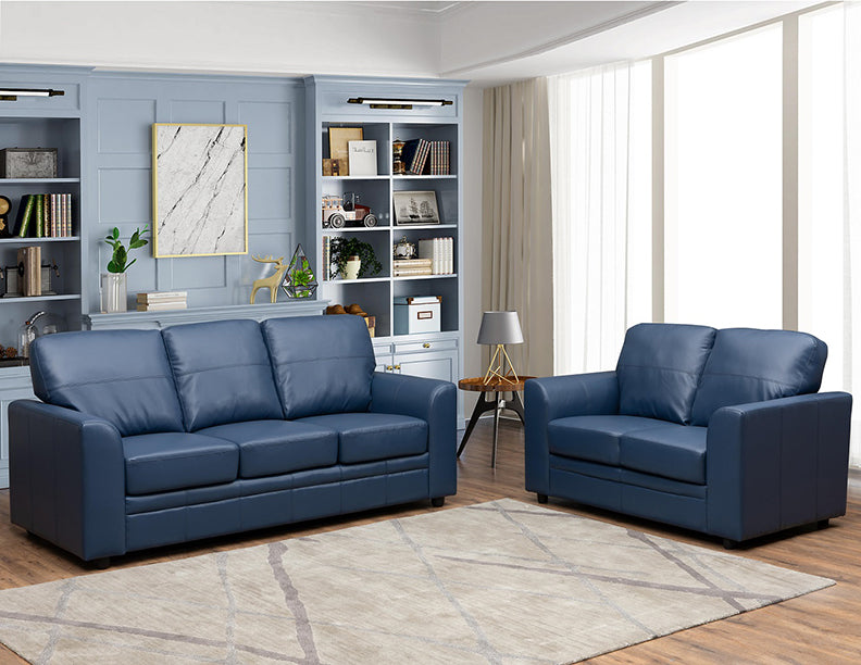 Primo Leather 2PC Set – Queen Sleeper Sofa & Loveseat