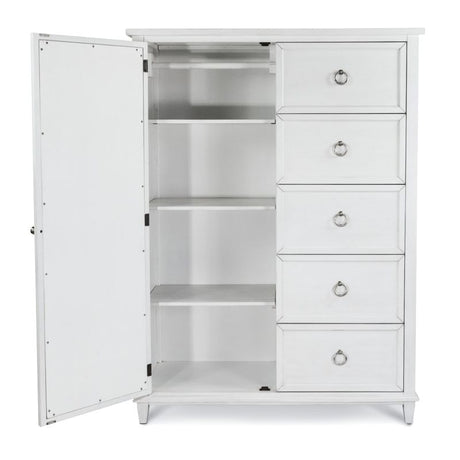 Point Breeze Mirrored Door Chest Model FL-B65037-FRESHWHITE by Finn & Louise
