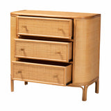 Ladenza Bohemian Light Honey Rattan 3-Drawer Storage Cabinet by Wicker Fair