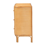 Ladenza Bohemian Light Honey Rattan 3-Drawer Storage Cabinet by Wicker Fair