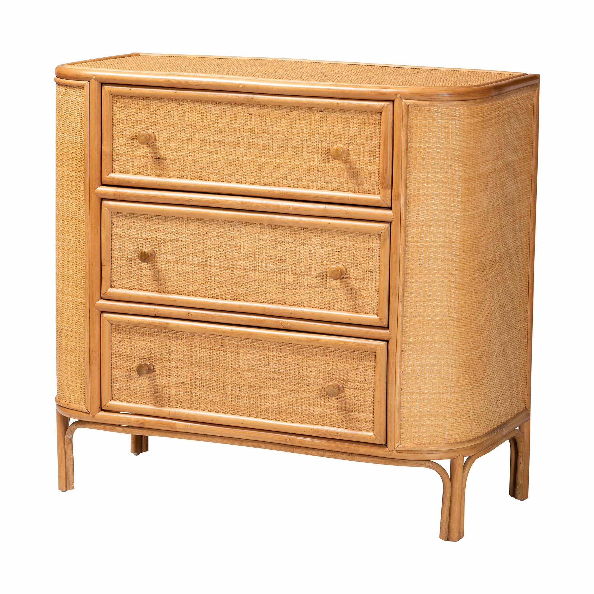 Bali & Pari Radenza Storage Cabinet – Stunning Light Honey Rattan