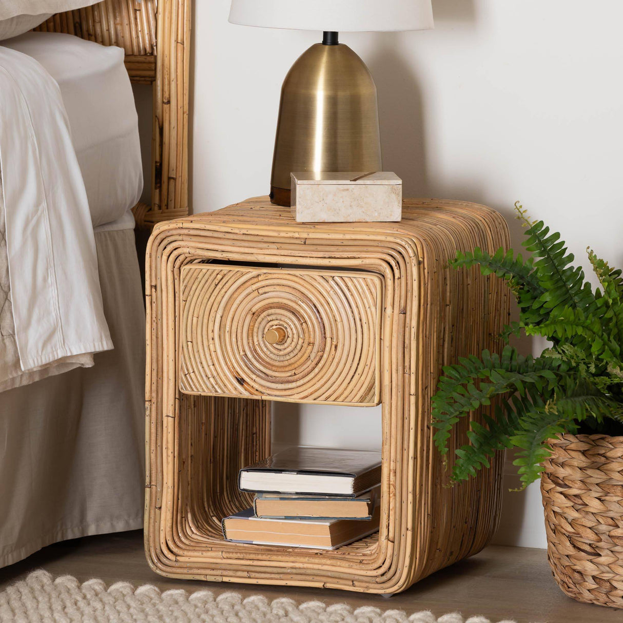 Rajah Wicker Fair Rattan Nightstand