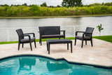 Alaska 4-Piece Outdoor Seating Set with Cushions – Anthracite Model RBO-ALASKA-ANT-4PC-CUSH by Rainbow Outdoor