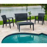 Alaska Outdoor 4-Piece Seating Set - Anthracite Model RBO-ALASKA-ANT-4PS by Rainbow Outdoor