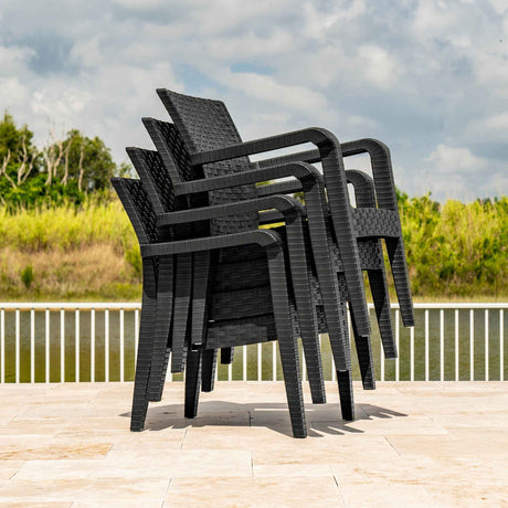 Alaska Outdoor 4-Piece Seating Set - Anthracite Model RBO-ALASKA-ANT-4PS by Rainbow Outdoor