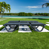 Florence Outdoor Set of 2 Chaise Lounger - Anthracite Model RBO-FLORENCE-ANT-CL-SET2 by Rainbow Outdoor
