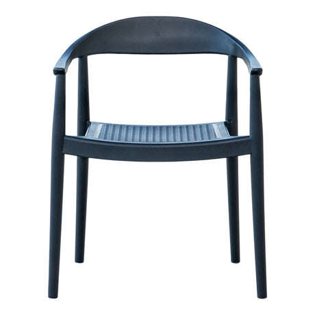 Kennedy Set of 2 Stackable Armchairs – Anthracite Model RBO-KENNEDY-ANT-AC-SET2 by Rainbow Outdoor