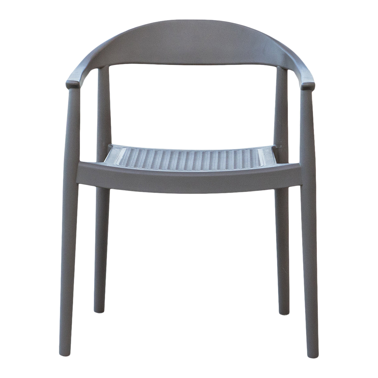 Kennedy Set of 2 Stackable Armchairs – Cappuccino Model RBO-KENNEDY-CAP-AC-SET2 by Rainbow Outdoor
