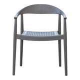 Kennedy Set of 2 Stackable Armchairs – Cappuccino Model RBO-KENNEDY-CAP-AC-SET2 by Rainbow Outdoor
