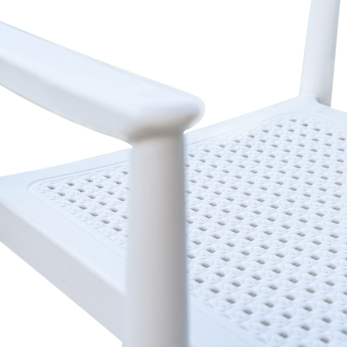 Kennedy Set of 2 Stackable Armchairs – White Model RBO-KENNEDY-WHT-AC-SET2 by Rainbow Outdoor