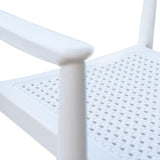 Kennedy Set of 2 Stackable Armchairs – White Model RBO-KENNEDY-WHT-AC-SET2 by Rainbow Outdoor