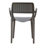 Mila Set of 2 Stackable Armchairs - Cappuccino Model RBO-MILA-CAP-AC-SET2 by Rainbow Outdoor