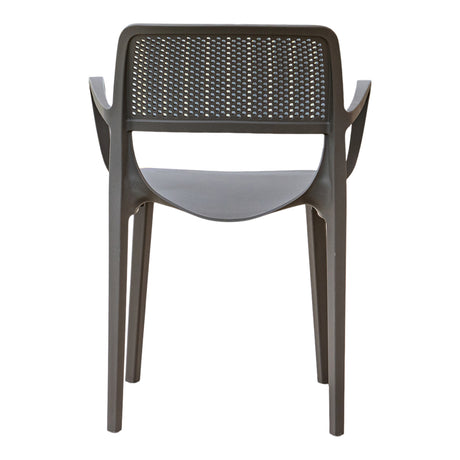 Mila Set of 2 Stackable Armchairs - Cappuccino Model RBO-MILA-CAP-AC-SET2 by Rainbow Outdoor