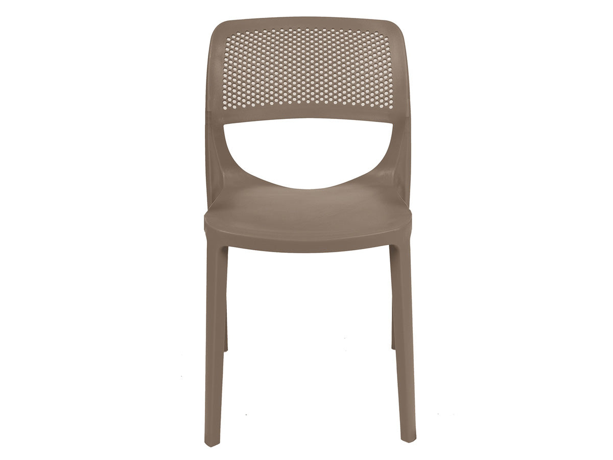Mila Set of 2 Stackable Side Chairs - Cappuccino Model RBO-MILA-CAP-SC-SET2 by Rainbow Outdoor